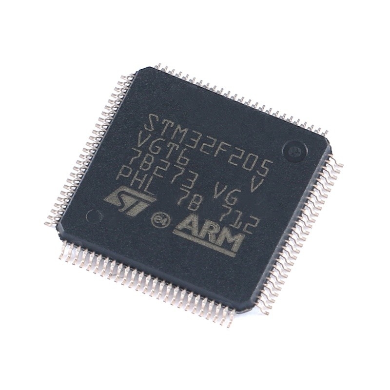En existencia chip CI programable STM32F205VGT6 de los circuitos integrados del FLASH 100LQFP de IC MCU 32BIT 1MB de los microcontroladores
