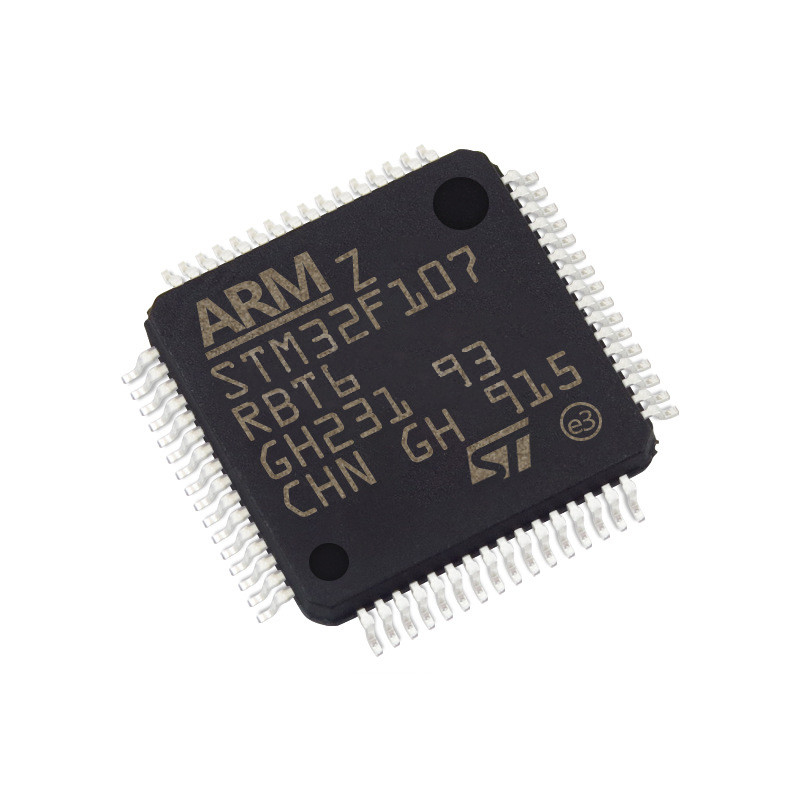 En existencia chip CI DE DESTELLO STM32F107RBT6 de los circuitos integrados 64LQFP de IC MCU 32BIT 128KB de los microcontroladores y de los procesadores