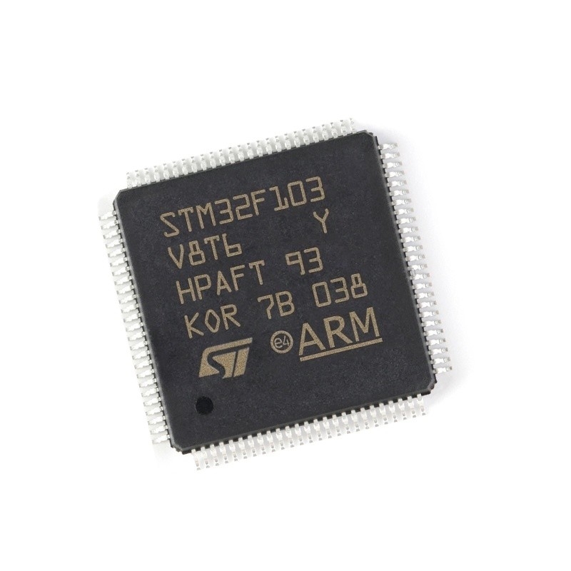 En existencia chip CI DE DESTELLO STM32F103V8T6 de los circuitos integrados 100LQFP de IC MCU 32BIT 64KB de los microcontroladores