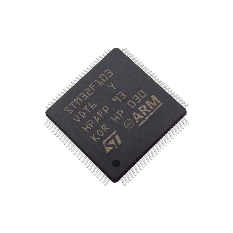 En existencia chip CI programable STM32F103VDT6 de los circuitos integrados del FLASH 100LQFP de IC MCU 32BIT 384KB de los microcontroladores y de los procesadores