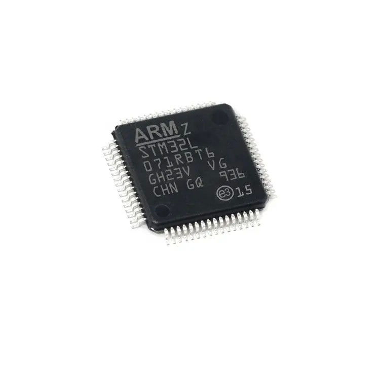 En existencia circuitos integrados DE DESTELLO STM32L071RBT6 del componente electrónico 64LQFP de IC MCU 32BIT 128KB de los microcontroladores