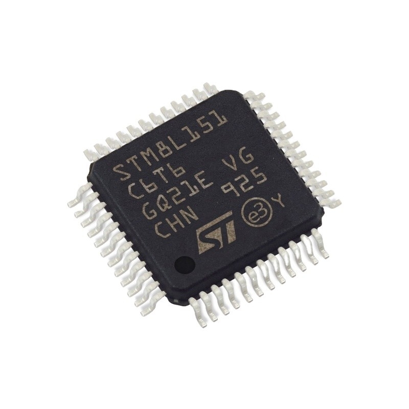 En existencia chip CI DE DESTELLO STM8L151C6T6 de los circuitos integrados 48LQFP de IC MCU 8BIT 32KB de los microcontroladores