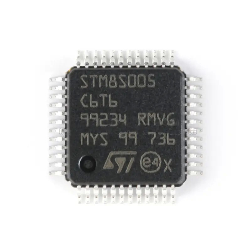 En existencia componente electrónico de destello de 8 bits STM8S005C6T6 de los microcontroladores MCU STM8S STM8 CISC 32KB 3.3V/5V 48-Pin LQFP