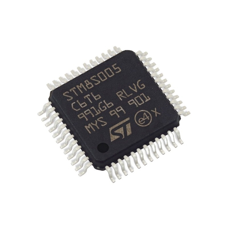 En existencia componente electrónico de destello de 8 bits STM8S005C6T6 de los microcontroladores MCU STM8S STM8 CISC 32KB 3.3V/5V 48-Pin LQFP
