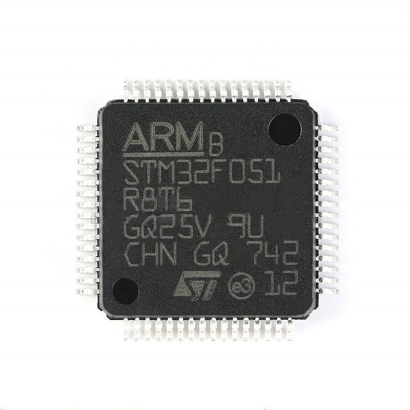 Marca original del FLASH 64LQFP STM32F STM32F051 STM32F051R8T6 de IC MCU 32BIT 64KB del circuito integrado del microcontrolador