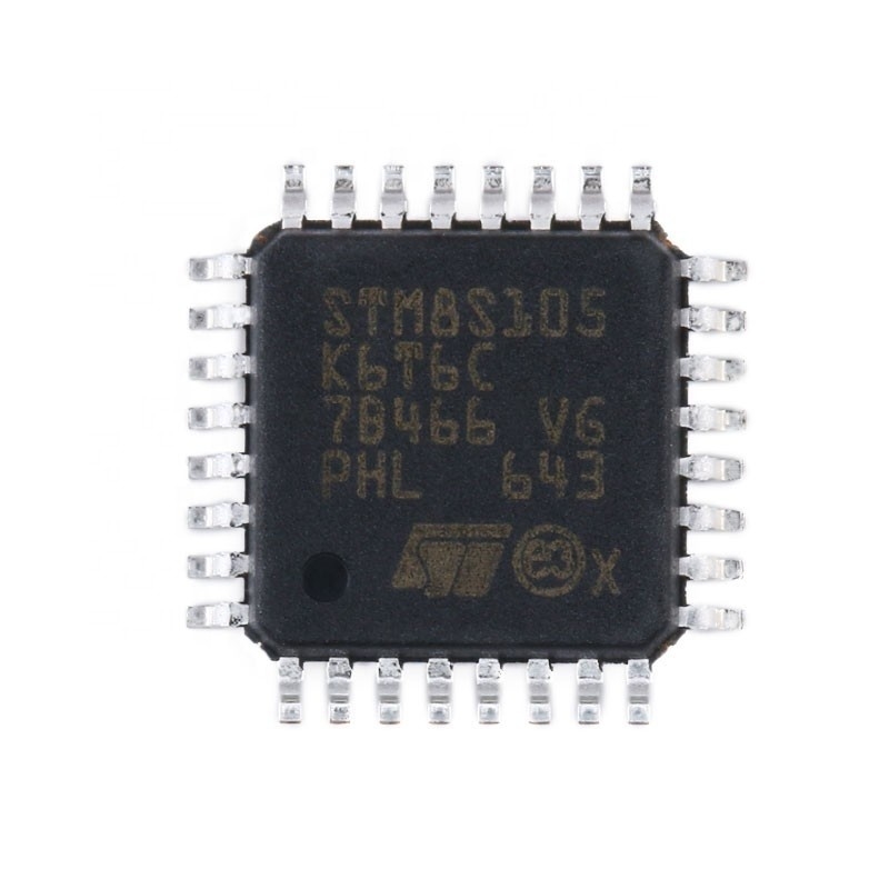 La original componente de la electrónica BOM LQFP32 de los circuitos integrados de Chuangyunxinyuan integró los chips CI STM8S105K6T6C de los microcontroladores