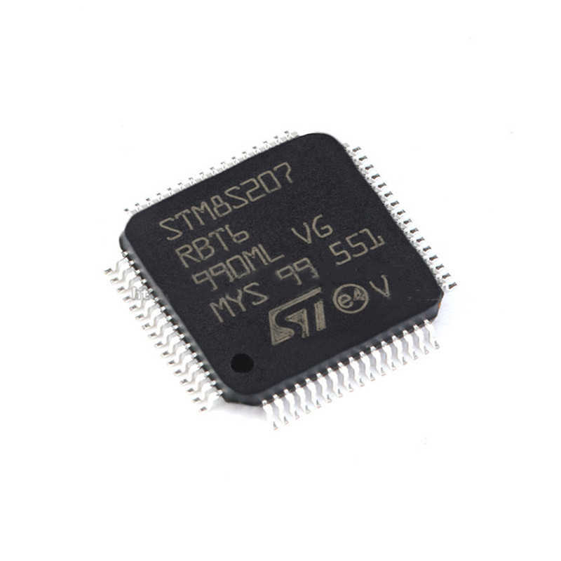 Conductor de 8 bits STM8S207RBT6 Ic del registro S del regulador de voltaje de Mrocontrollers de las fuentes de los componentes del electrón